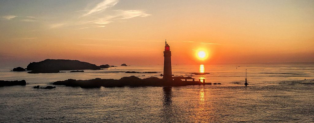 Dawn over St Malo Lighthouse in September Dawn over St Malo