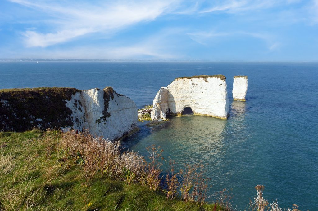 Old Harry Rocks chalk stacks east of Studland near Swanage copy Old Harry Rocks