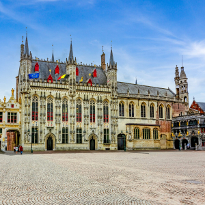 Brugge,Town,Hall,And,Basilica,Of,Holy,Blood,On,Burg