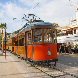 Old wooden tram
