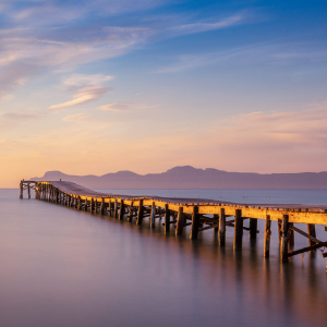 Sunrise on playa de muro beach, Alcudia Majorca