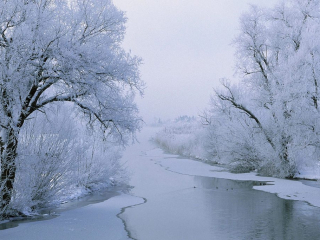 Winter over the River Kennet Winter over the River Kennet